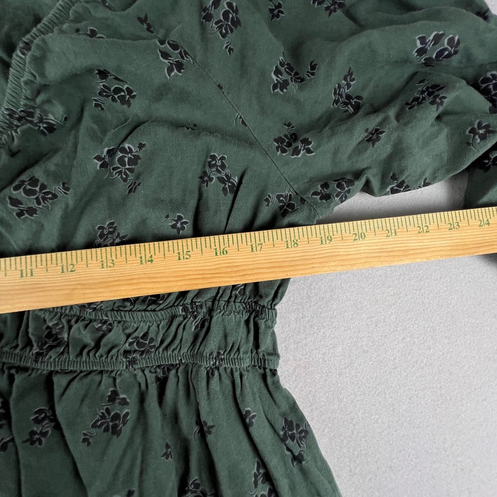 Universal Thread Midi Dress Womens XXL Green Floral Linen Blend Boho Cottagecore - Picture 8 of 16